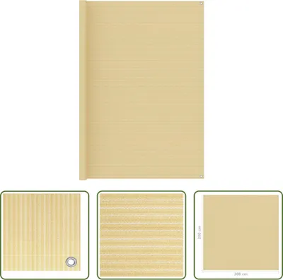 Image de The Living Store Tapis de tente 200x200 cm Beige