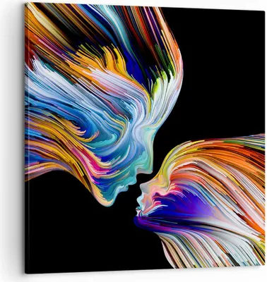 Produktbild von Bild auf Leinwand - Leinwandbild - Abstraktion modern - 60x60cm - Wand Bild - Wanddeko - Wandbilder - Leinwanddruck - Bilder - Kunstdruck - Wanddekoration - Leinwand bilder - Wandkunst - AC60x60-3709