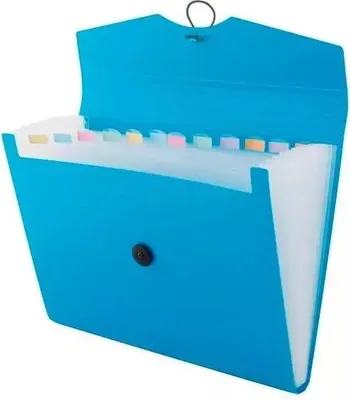 Produktbild von A4-Mappe mit 12 Fächern blau D.RECT - (Ordner)