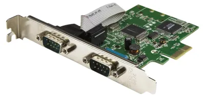 Zdjęcie produktu dla StarTech.com PEX2S1050, PCIe, Seryjny, Pełna wysokość/niski profil, RS-232, CE, FCC, Microsoft WHQL, SystemBase - SB16C1052PCI