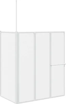 Zdjęcie produktu dla vidaXL Parawan do wanny, matowy, 120 x 70 x 137 cm, aluminium