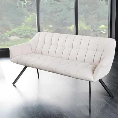 Produktbild von Moderne Sitzbank LYON 165cm mit Lehnen champagner beige