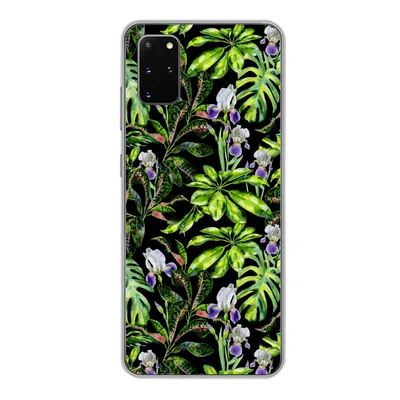 Produktbild von MuchoWow® Handyhülle Schutzhülle Hülle für Samsung Galaxy S20 Plus Blume - Blätter - Muster Silikon Softcase Handy Hülle - Hartschale