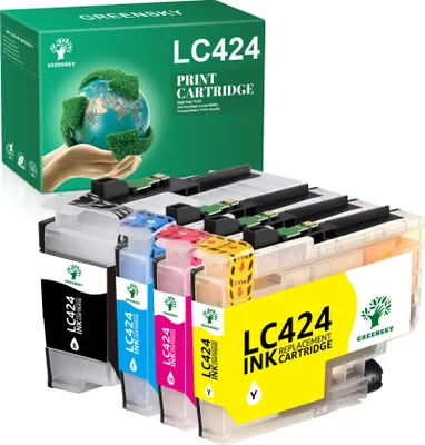 Produktbild von LC424 Druckerpatronen Kompatible für Brother LC424XL Patronen für Brother MFC-J1205W MFC-J1215W Jedes Schwarz, Cyan, Gelb, Magenta kann 750 Seiten