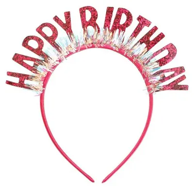 Produktbild von Geburtstagsbanderole "Happy Birthday", 18x18 cm, rosa