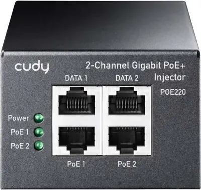 Produktbild von Wtryskiwacz PoE Cudy POE220, Gigabit PoE+/PoE, 2 x 30W