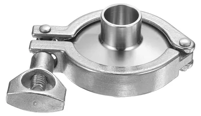 Sanitärklemme 1,5" Tri-Clamp, 304 Edelstahl, für 1" Rohr, Silber