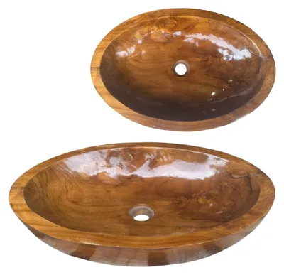 Zdjęcie produktu dla Umywalka Lendo Online, wymiary 60x40x12 cm, kolor: orzech (brązowy)