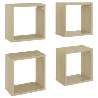 Immagine prodotto di Ripiani a cubo 4 pezzi rovere Sonoma 26x15x26 cm