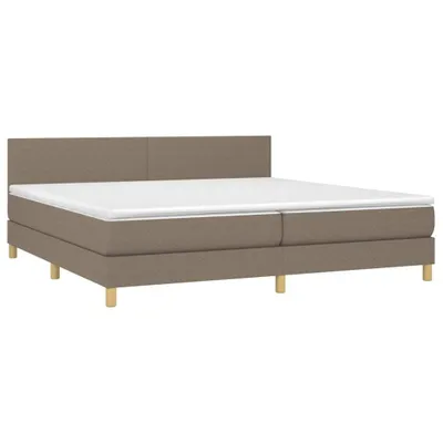 Produktbild von vidaXL Boxspringbett mit Matratze Taupe 200x200 cm Stoff