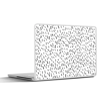 Produktbild von MuchoWow® Laptop Aufkleber Sticker Cover Sommer - Regen - Schwarz - Weiß 32.5x23.5 cm - Sticker für Laptop - Selbstklebend