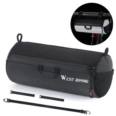 Immagine prodotto di Borsa da bicicletta - Borsa da manubrio - 1 litro - Impermeabile - Riflettente - Con tracolla - Colore: nero