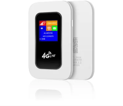 Zdjęcie produktu dla Przenośny router Wi-Fi 4G LTE - Mobilny hotspot - Bez karty SIM - Obsługa 10 urządzeń - Bateria 2100 mAh