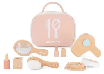 Produktbild von Miniland Set Beauty Wood Puppe Rosa  Rosa One Size