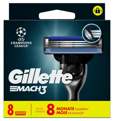 Produktbild von Gillette MACH3 Rasierklingen 8er Pack – Ersatzklingen für MACH3 Rasierer