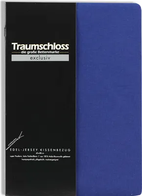 Produktbild von Traumschloss Exclusiv Edel-Jersey Kissenbezug 40 x 60 cm marine Edel-Jersey, mit Reißverschluss