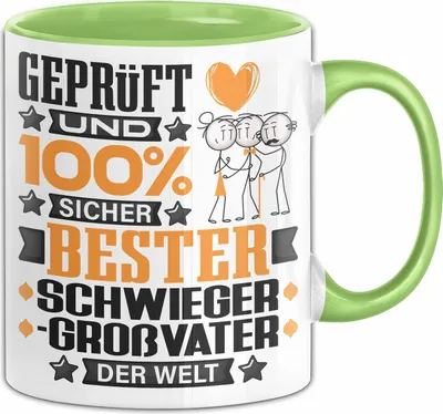 Produktbild von Schwiegergroßvater Geschenk Lustiger Spruch für Schwiegergroßvater Geschenkidee Bester Schwiegergroßvater Der Welt (Grün)