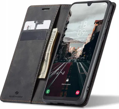 Immagine prodotto di SPACECASE Custodia a portafoglio con patta per Galaxy A50 Nero