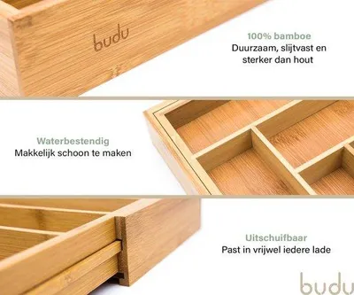 Produktbild von Famanu Besteckkasten-Organizer - Verstellbar und ausziehbar, 47 cm tief