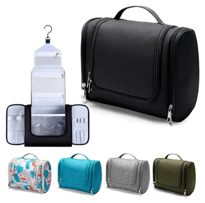 Produktbild von Kulturbeutel, große Waschtasche zum Aufhängen für Damen und Herren, 4-in-1 Reise-Waschtasche mit drehbarem Haken