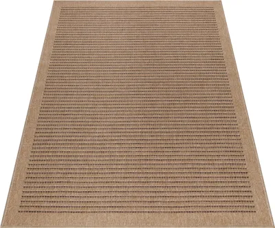 Produktbild von Outdoor Teppich Wetterfest 200x290 Rechteck Natur für Camping Garten oder innen Vintage Design aus Polypropylen