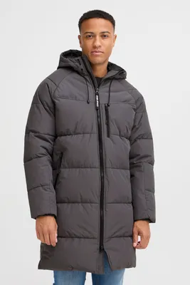 Produktbild von Blend BHMkarsin Herren Parka Winterjacke Jacke mit Kapuze regulierbarem Elastikband Reißverschlusstaschen Rippbündchen Label-Details Regular fit