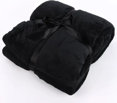 Produktbild von Kuscheldecke Justin aus Mikrofaser schwarz XL 150x200cm
