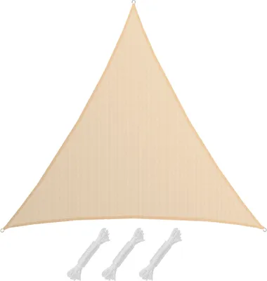 Produktbild von UV Sonnensegel 6x6x6 HDPE Dreieck Sonnenschutz Überdachung Balkon Garten Beige
