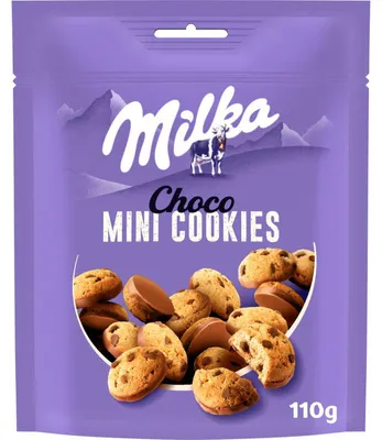 Produktbild von Milka Mini Cookies 110g – Kleine Schokoladenkekse mit Alpenmilchschokolade