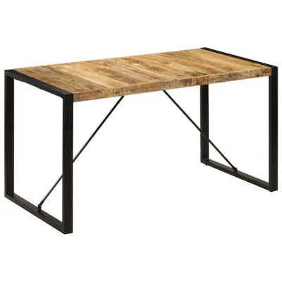 Image de Table à manger 140x70x75 cm Bois de manguier massif