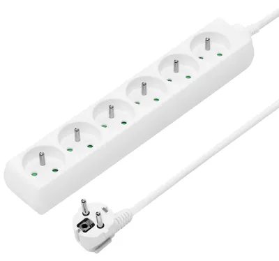 Immagine prodotto di Cavo di prolunga PREMIUMCORD 230V 2m 6 prese (pp6-02)