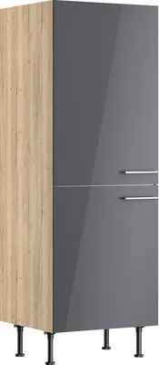 Produktbild von Optifit Vorratsschrank Jonte984 BxTxH 60 x 58,4 x 176,6 cm anthrazit glänzend zerlegt Anschlag reversibel KFJO MH606-8+