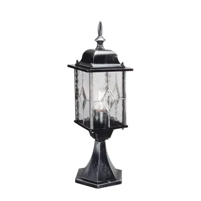 Produktbild von Elstead Wexford Außen-Stehleuchte E27 52cm Schwarz-Silber IP44