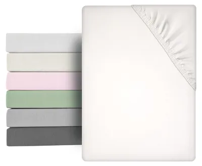 Imagen del producto de Sábana bajera de microfibra, calidad premium, 100x200x30 cm, color crema