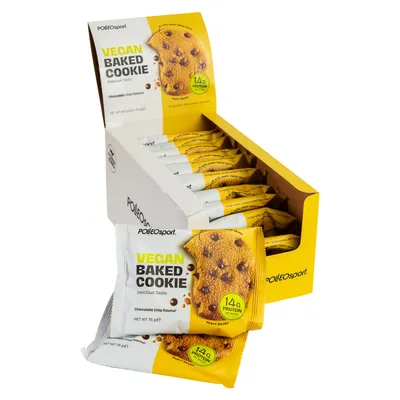 Image de Polleo Vegan Baked Cookie, 12 x 75 g - Pépites de chocolat