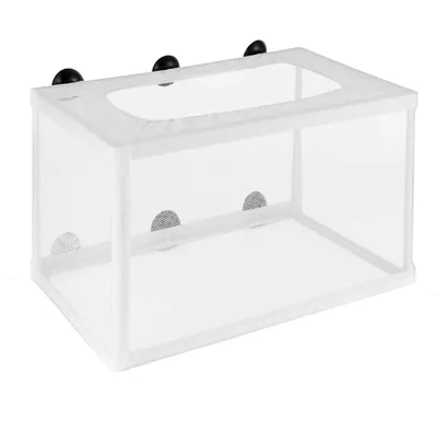 Produktbild von Aquarium Isolation Netz, Ablaichstation Zucht Box, Ablaichkasten, Aquarium Fische Brutkasten, mit Saugnapf, für Alle Arten von Aquarien, Kaltem Wasser, Tropischen und Meeresfischen