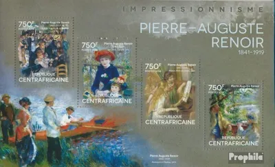 Produktbild von Briefmarken Zentralafrikanische Republik 2014 Mi 4900-4903 Kleinbogen (kompl. Ausgabe) postfrisch Pierre-Auguste Renoir