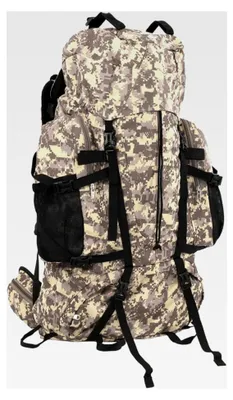 Produktbild von Wanderrucksack in Kamelbraun mit Tarnfarben, 60 L, aus Oxford-Gewebe