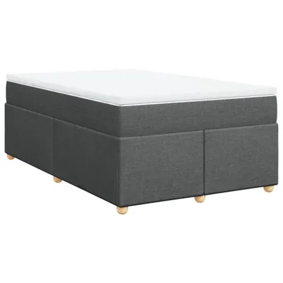 Obrázek produktu pro vidaXL Postel Boxspring s matrací tmavě šedá 120x200 cm Látka