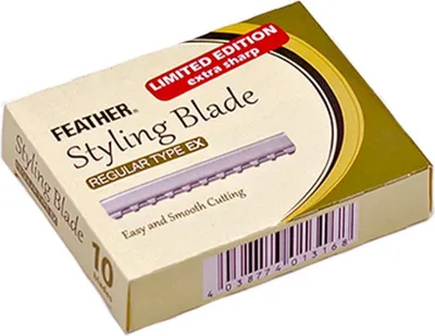 Produktbild von Feather Rasierklingen, extra scharf, 50 Stück (5 Packungen mit je 10 Klingen)