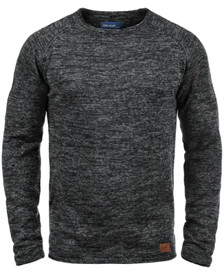 Produktbild von Blend BHDan Herren Strickpullover Feinstrick Pullover mit Rundhalsausschnitt Baumwollmischung Label-Patch Regular fit
