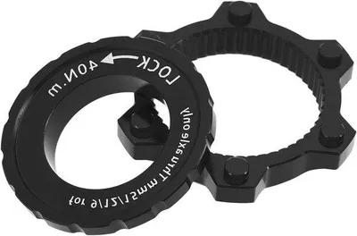 Obrázek produktu pro Adaptér Center Lock pro 6-šroubové kotoučové brzdy, černý hliník