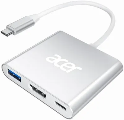 Produktbild von USB-C HDMI Multiport Adapter - 4K, 100W PD, USB 3.0 5Gbps Datenport - Kompatibel Mit MacBook Pro/Air, Dell XPS, Surface Pro, Galaxy S24 Ultra - Silber
