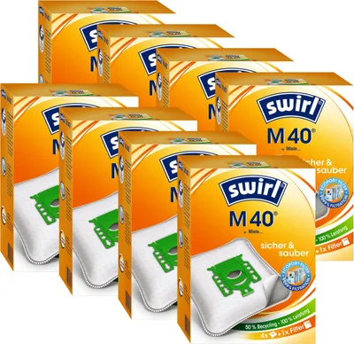 Produktbild von 8 x Swirl M 40 MP Plus AirSpace Staubsaugerbeutel Staubbeutel Microvlies