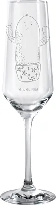 Produktbild von Mr. & Mrs. Panda Sektflöte Kaktus Wut - Transparent - Geschenk, Champagnerglas, Glas, Kakteen, Sektkelch, Trinkglas, Büro, Sektglas mit Gravur, wütend, Kollege, ärgern