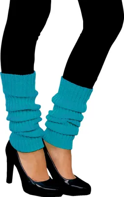 Produktbild von Oblique Unique Damen Stulpen Strümpfe 80er Jahre Party Fasching Karneval Aerobic Kostüm Accessoires - türkis