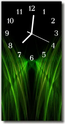 Produktbild von Tulup Glasuhr Wanduhr Küchenuhr Echt-Glas 30x60 Weg Grün