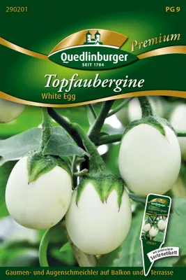 Produktbild von Aubergine White Egg | Auberginensamen von Quedlinburger