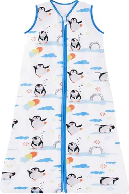 Zdjęcie produktu dla Worek śpiący Famanu wykonany z bawełny – całoroczny worek śpiący dla dzieci o wzroście 85-95 cm