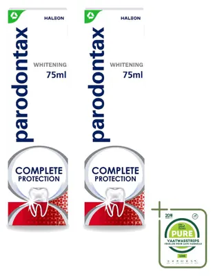 Immagine prodotto di 2 confezioni di dentifricio Parodontax Complete Protection sbiancante - 75 ml - confezione grande - 2 pezzi